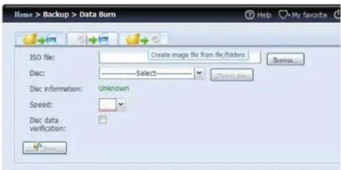 Thecus N8880U - Create image file from files/folders - 1