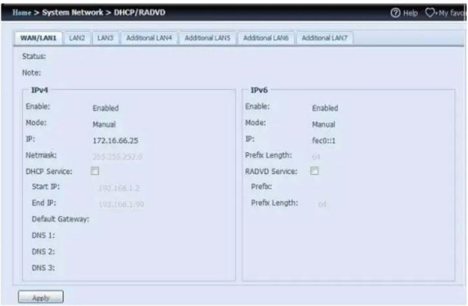 Thecus N8880U - DHCP/RADVD - 1
