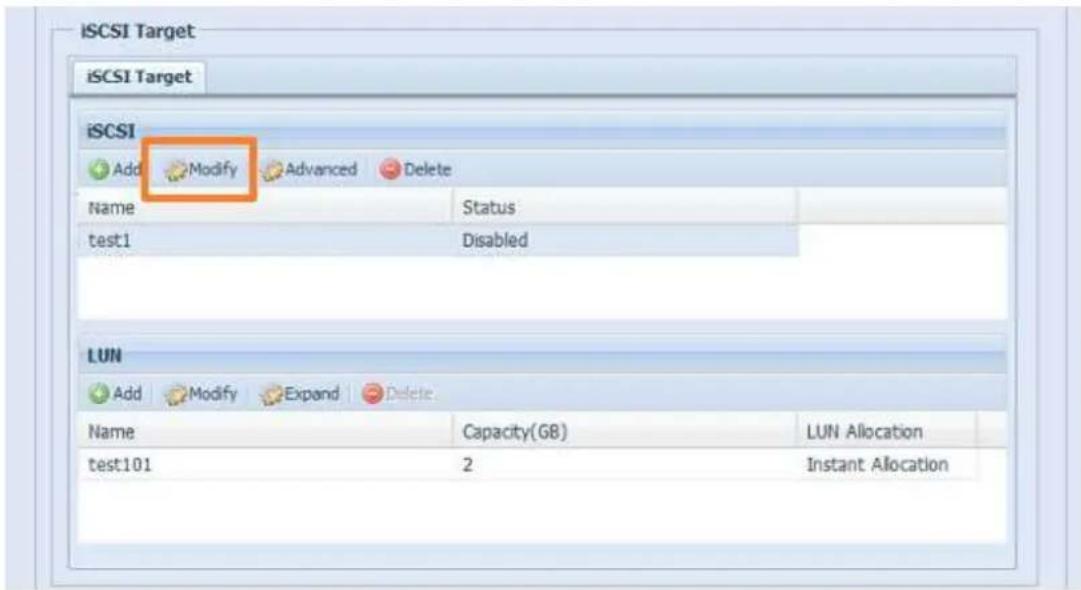 Thecus N8880U - Modify iSCSI Volume - 1