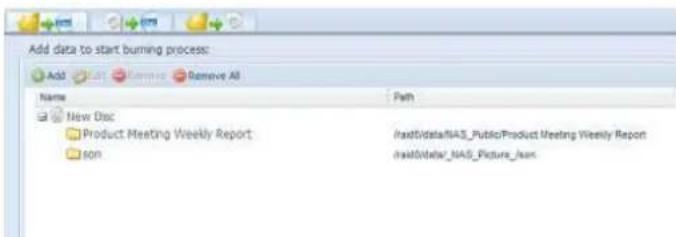 Thecus N8880U - Write Files/folders to disc - 2