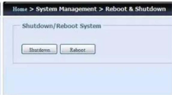 Thecus N8880U - - Shutdown/Reboot System - 2