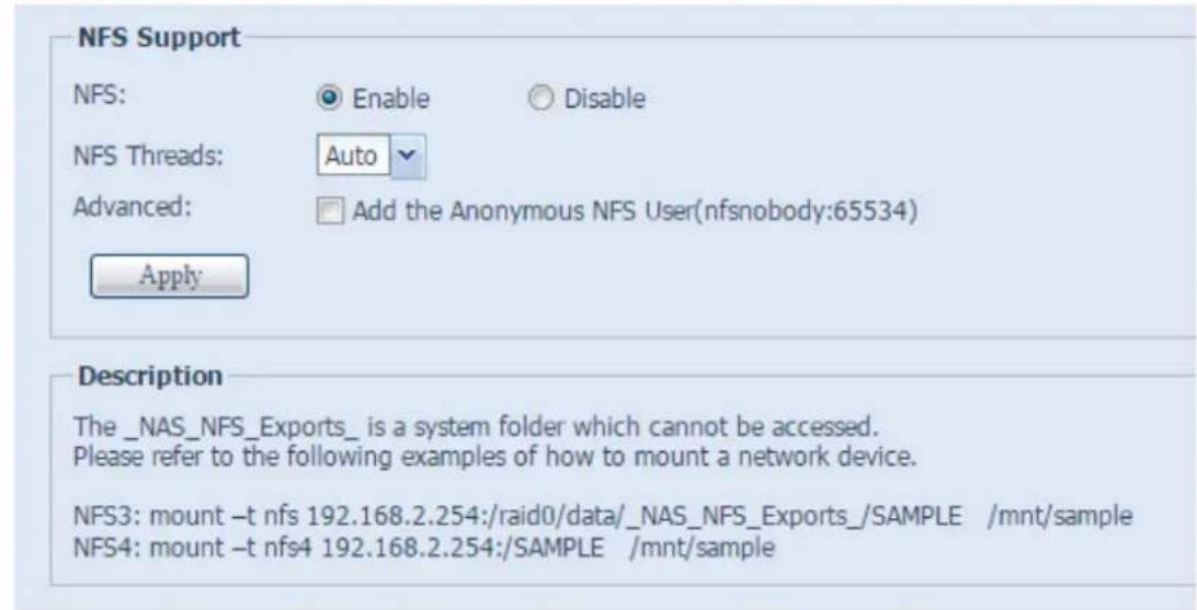 Thecus N8880U - NFS Setup - 1