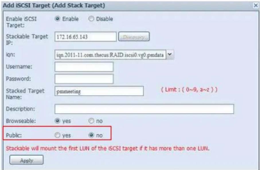 Thecus N8880U - Add a Stack Target Volume - 6