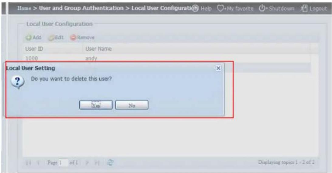Thecus N8880U - Remove Users - 1