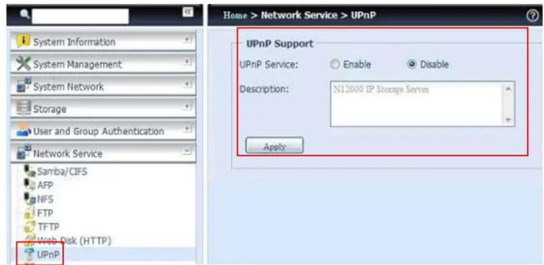 Thecus N8880U - UPnP - 1