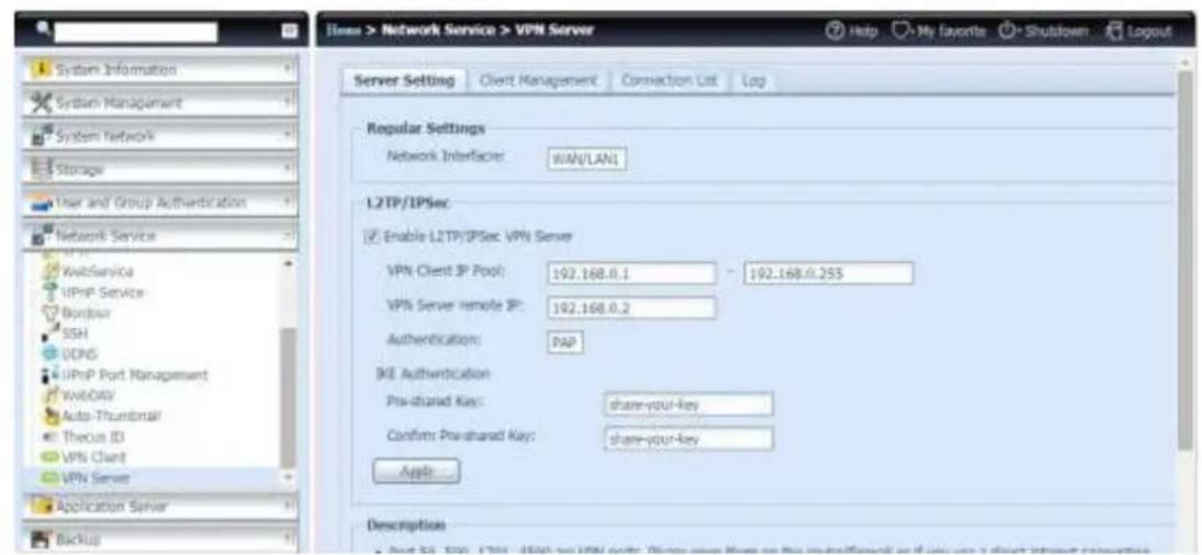 Thecus N8880U - VPN Server - 1