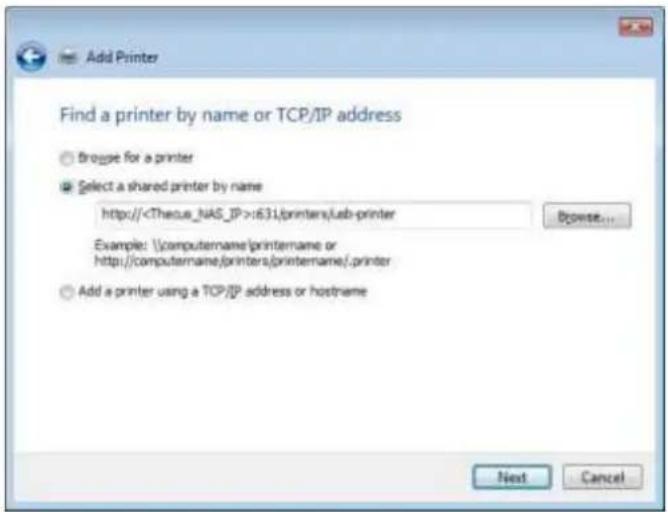 Thecus N8880U - Click the right mouse button in anywhere on the Printers folder and then select Add Printer. - 4