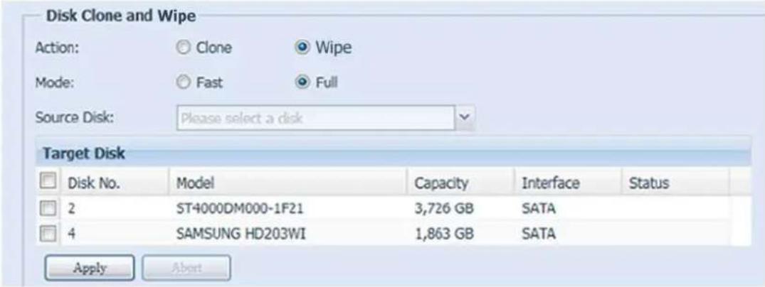 Thecus N8880U - Disk Wipe: - 1