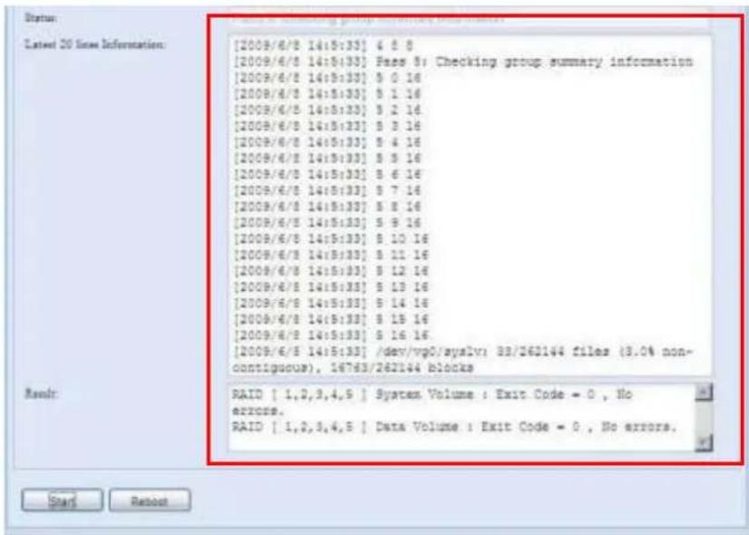 Thecus N8880U - File System Check - 7