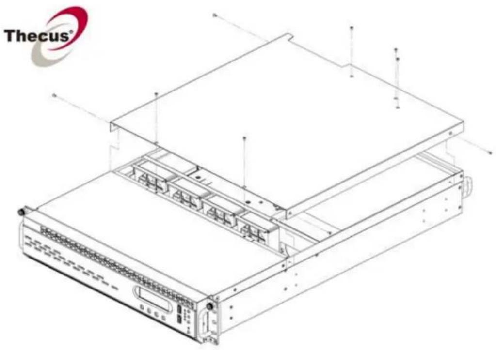 Thecus N8880U - Appendix C: How to open the top cover - 2