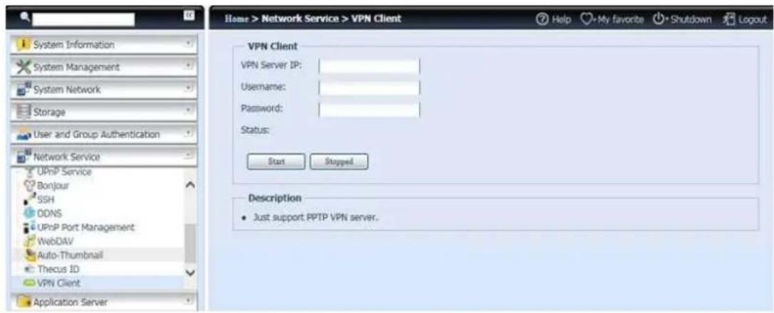 Thecus N8880U - VPN Client - 1