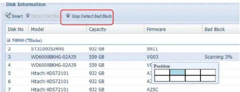 Thecus N8880U - Bad Block Scan - 2