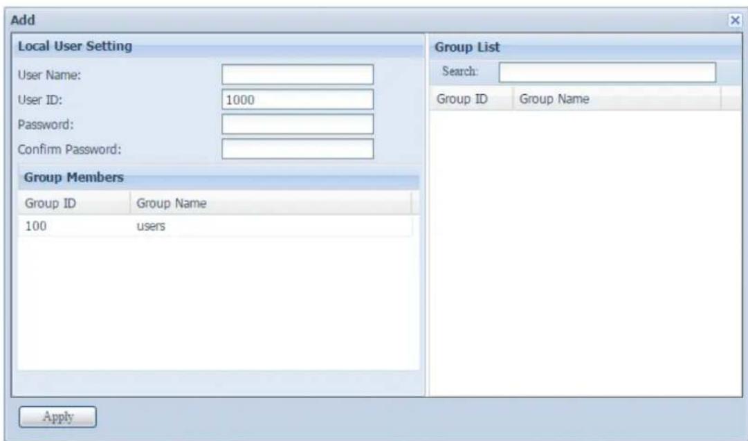 Thecus N8880U - Add Users - 1