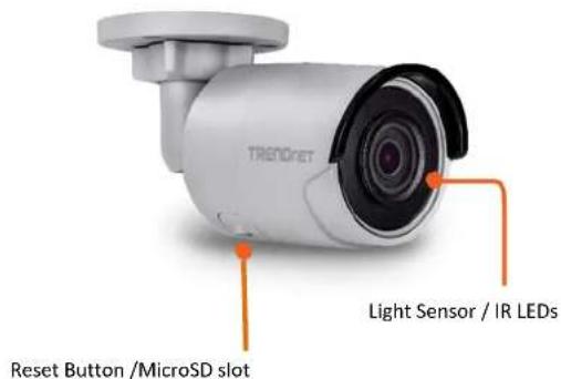 TRENORET Reset Button /MicroSD slot Light Sensor / IR LEDs