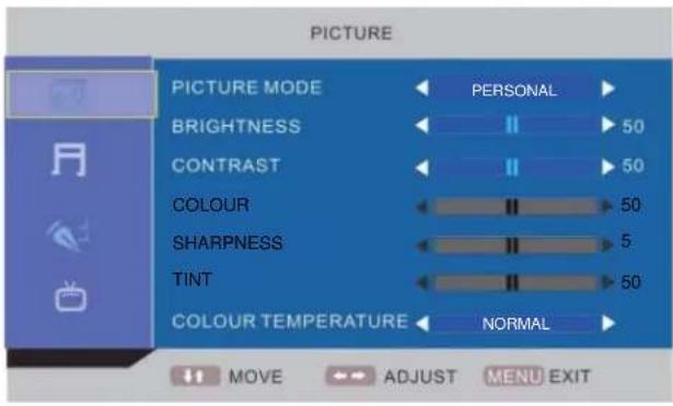 TechnoStar TF-L22B DVB-T - PC MENU - 1