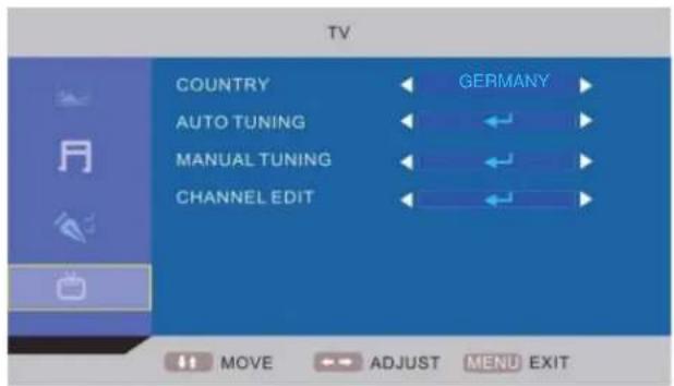 TechnoStar TF-L22B DVB-T - TV-MENÜ - 1