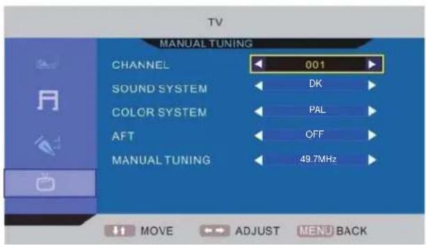 TechnoStar TF-L22B DVB-T - Main OSD : - 6