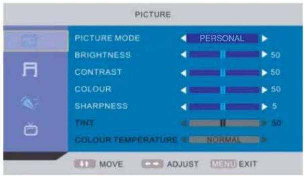 TechnoStar TF-L22B DVB-T - Main OSD : - 1