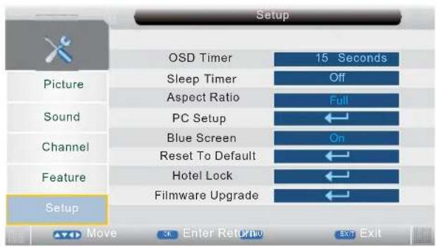 TechnoStar TF-L26B DVB-T - EINSTELLUNGSMENÜ - 1