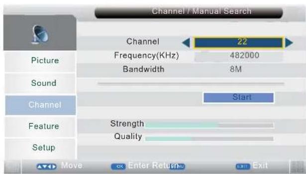 TechnoStar TF-L26B DVB-T - SENDERMENÜ - 2