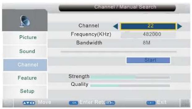 TechnoStar TF-L26B DVB-T - CHANNEL MENU - 2