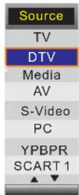 TechnoStar TF-L26B DVB-T - Auswahl der Eingangsquelle. - 2