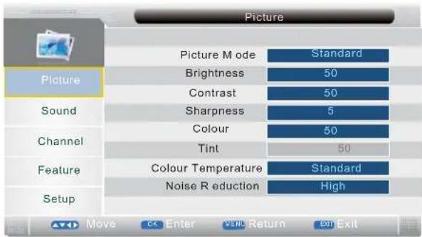 TechnoStar TF-L26B DVB-T - PICTURE MENU - 1