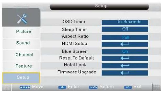 TechnoStar TF-L26B DVB-T - INSTELMENU - 1