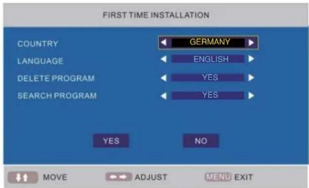 TechnoStar TF-L16B DVB-T - USING THE TV FOR THE FIRST TIME - 1