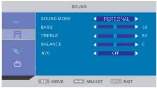 TechnoStar TF-L16B DVB-T - BILDMENÜ KLANGMENÜ - 2