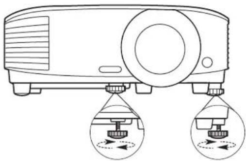 BENQ MW732 - Adjusting the projection angle - 1