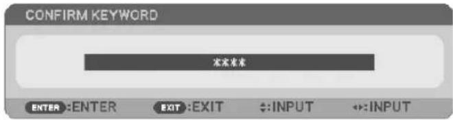 CONFIRM KEYWORD 来源来源 ENTER :ENTER EXIT :EXIT ←:INPUT ←:INPUT