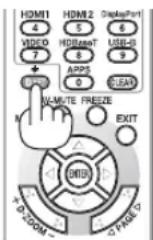 NEC NP-UM352W - Press the ID SET button on the remote control. - 2