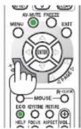 AV-MUTE FREEZE MENU EXIT ENTER PAGE MOUSE ECO KEYSTONE FIGURE HELP FOCUS ASPECT VOL.