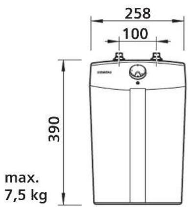 258 100 390 max. 7,5 kg