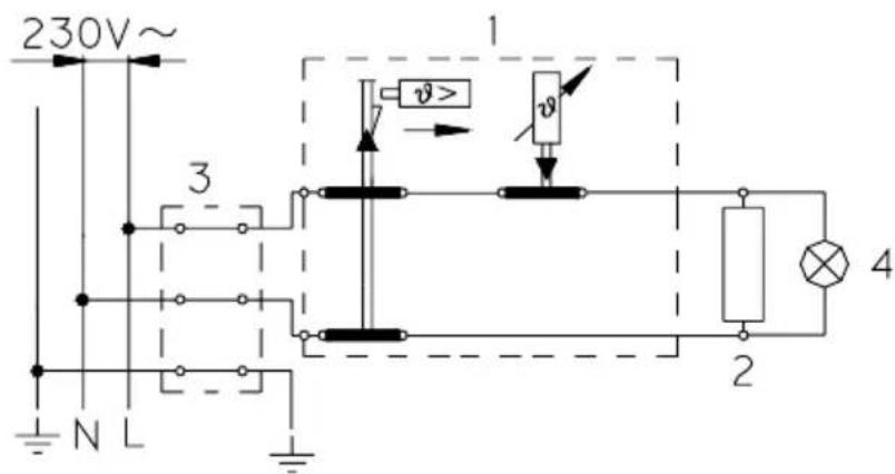 230V~ 1 v> v> 3 N L 2 4