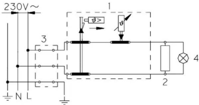 230V~ 1 v> v> 3 N L 2 4