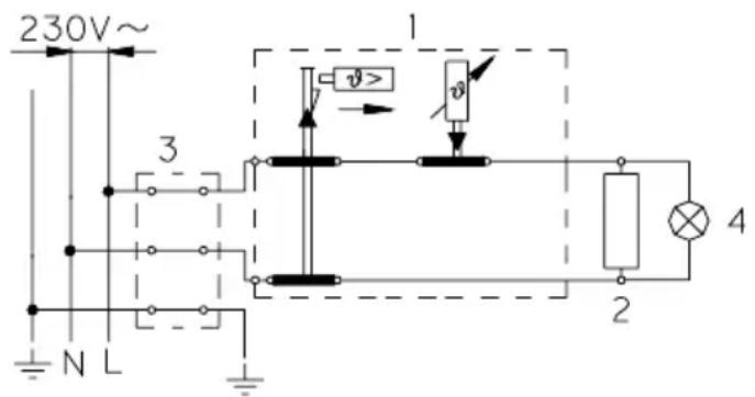 230V~ 1 v> v> 3 N L 2 4