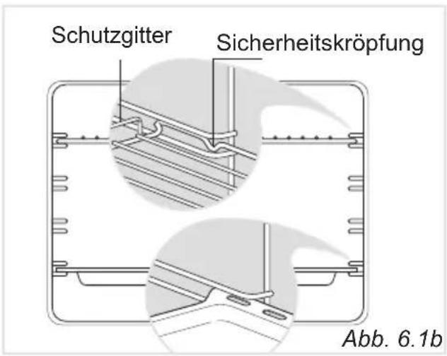 Schutzgitter Sicherheitskröpfung Abb. 6.1b
