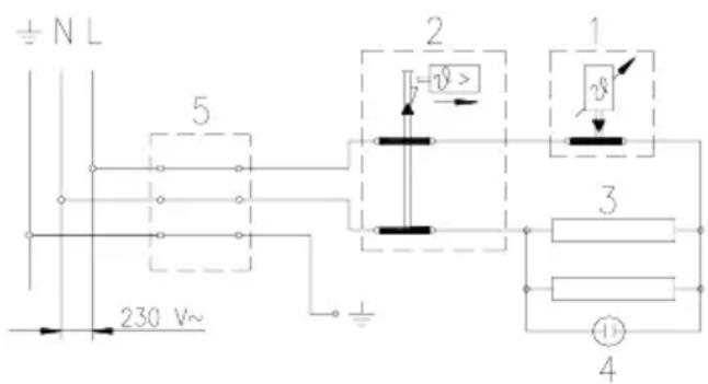 ± N L 5 230 V~ 1 2 3 4