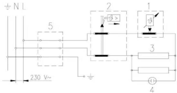 ± N L 5 230 V~ 1 v 3 4