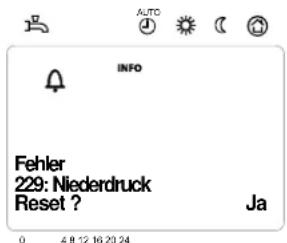 AUTO INFO Fehler 229: Niederdruck Reset ? Ja