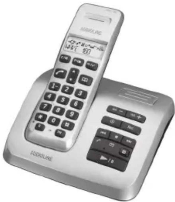 AUDIOLINE Wave 182 ECO - Cordless DECT GAP telephone with answering machine - 1