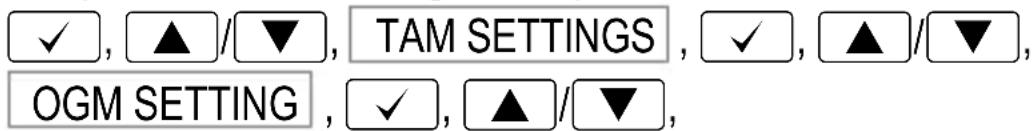 AUDIOLINE Wave 182 ECO - Outgoing message menu - 1