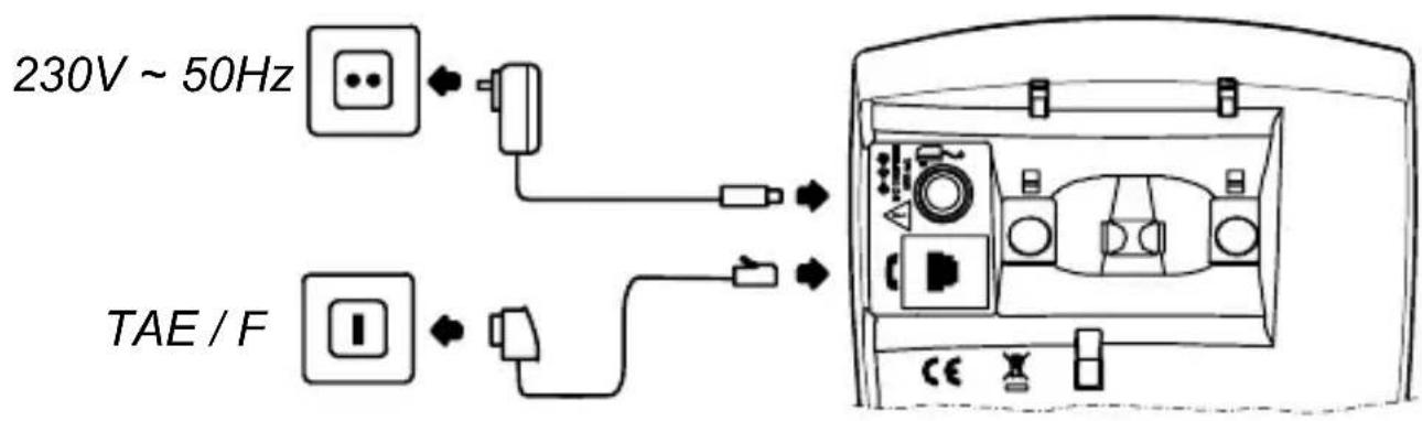 AUDIOLINE Sprint 183 - Connecting the base station - 2