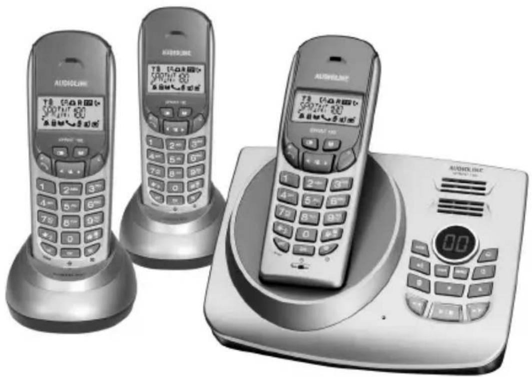 AUDIOLINE Sprint 183 - Schnurloses digitales DECT-Telefon Cordless digital DECT telephone - 1