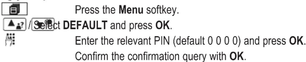 AUDIOLINE Splash 18x - Resetting your phone - 1