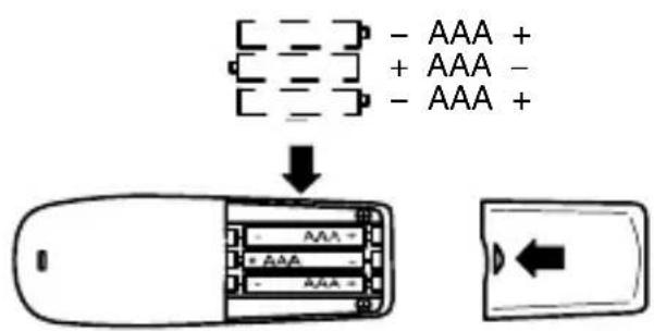 AUDIOLINE Shadow 502 - Inserting the batteries - 1