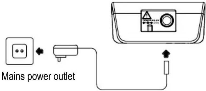 AUDIOLINE Shadow 502 - Connecting the charging station ^1 - 1
