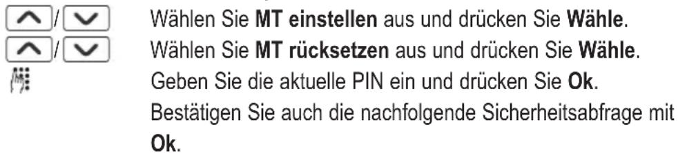 AUDIOLINE Polo 883 - Mobilteil in den Auslieferungszustand zurücksetzen - 1
